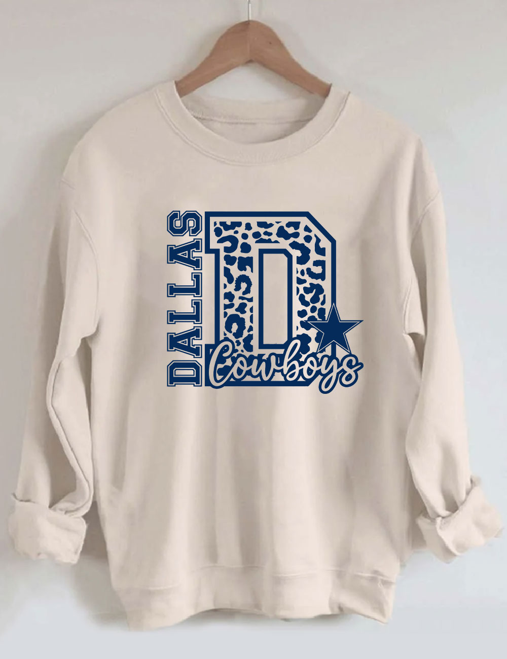Leopard Cowboys Star Football Sweatshirt