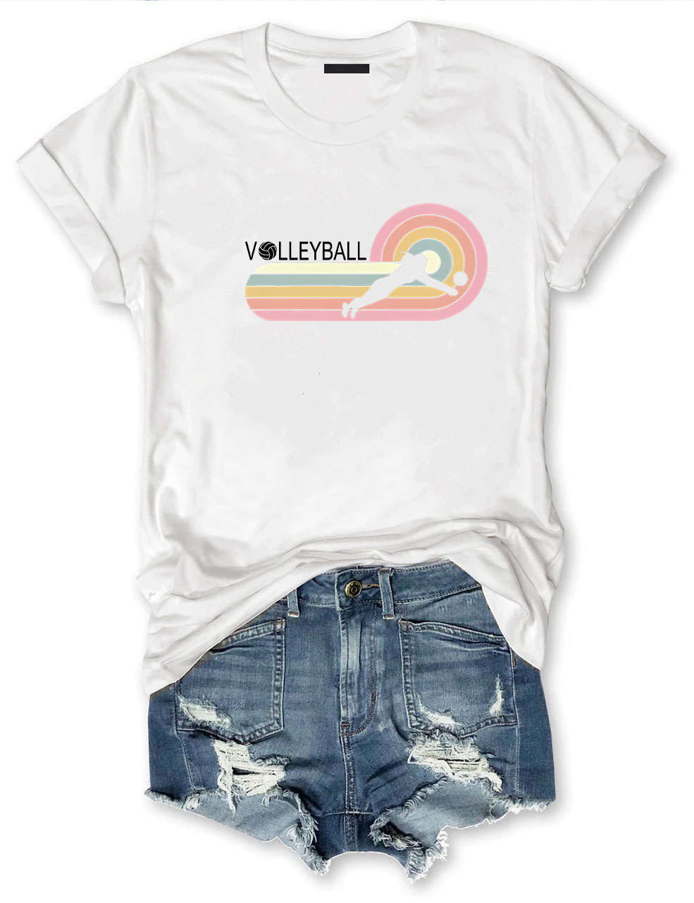 Retro Volleyball Player T-shirt