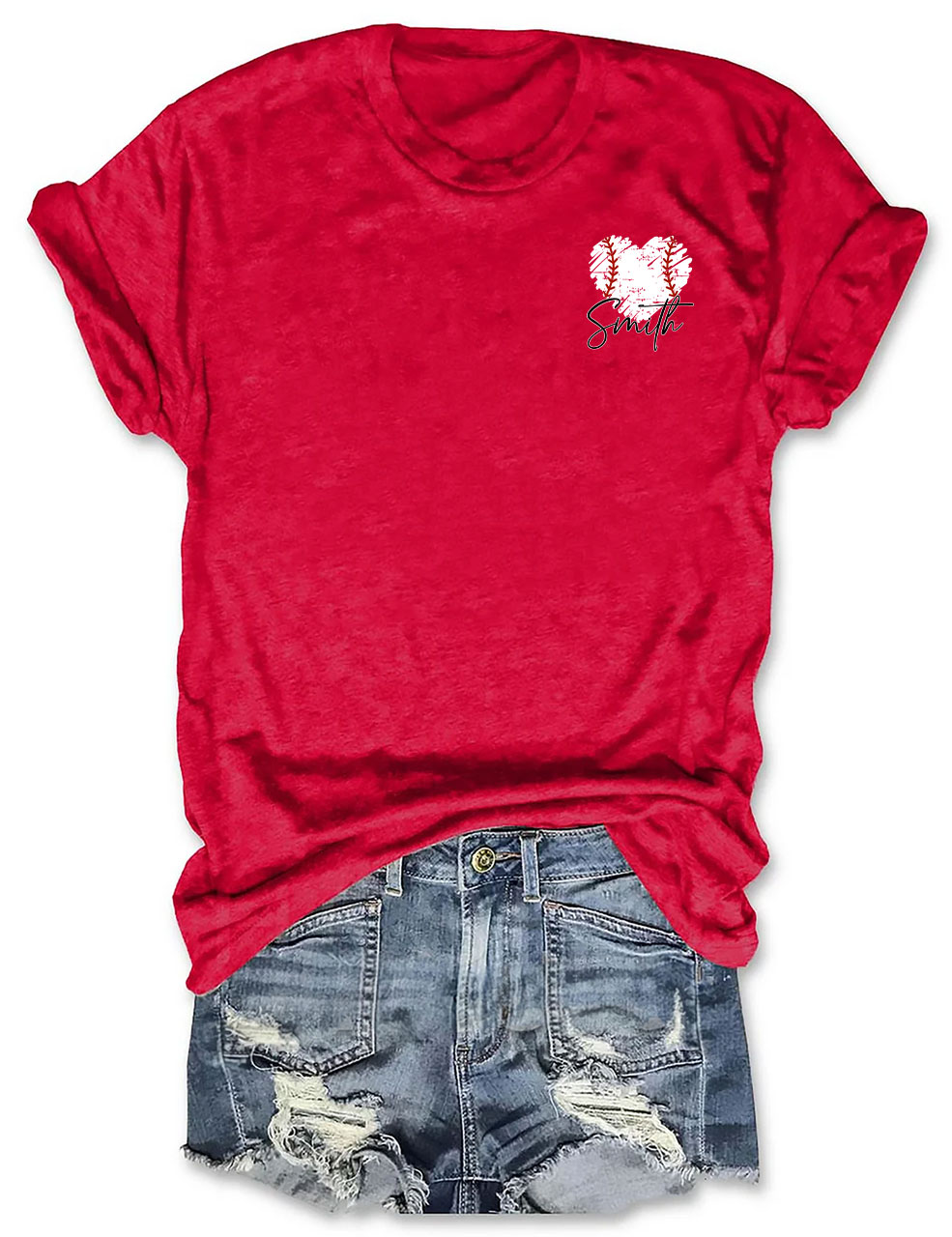 Custom Baseball Heart Funny T-shirt