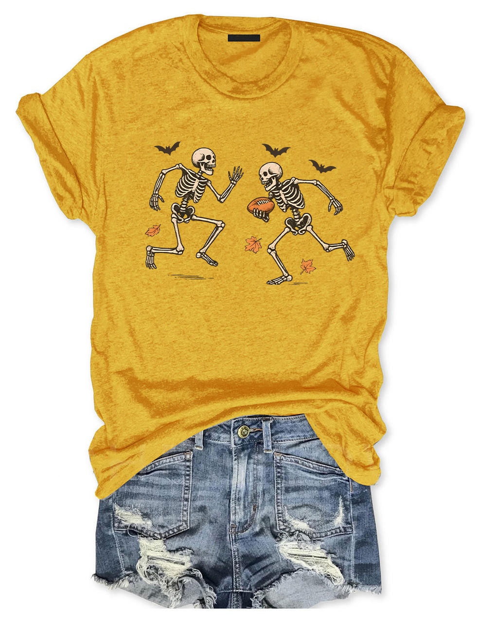 Funny Skeleton Football Halloween T-shirt