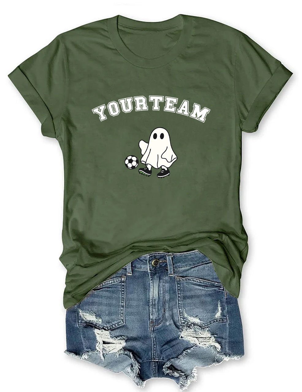 Custom Ghost Soccer Funny T-shirt