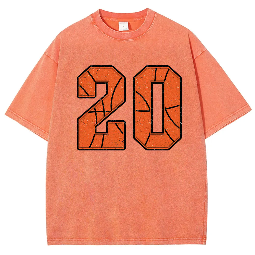 Custom Basketball Number T-shirt