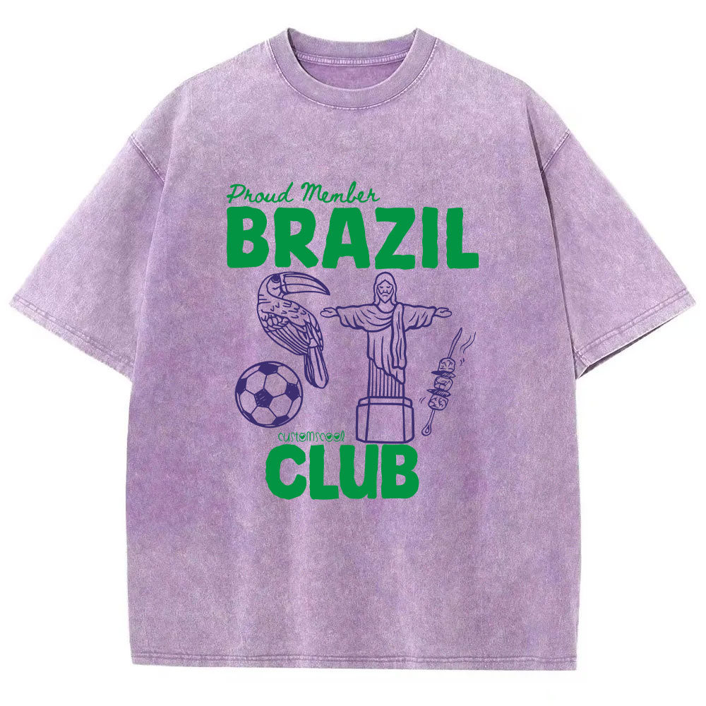 Proud Member Brazil Club Washed T-shirt