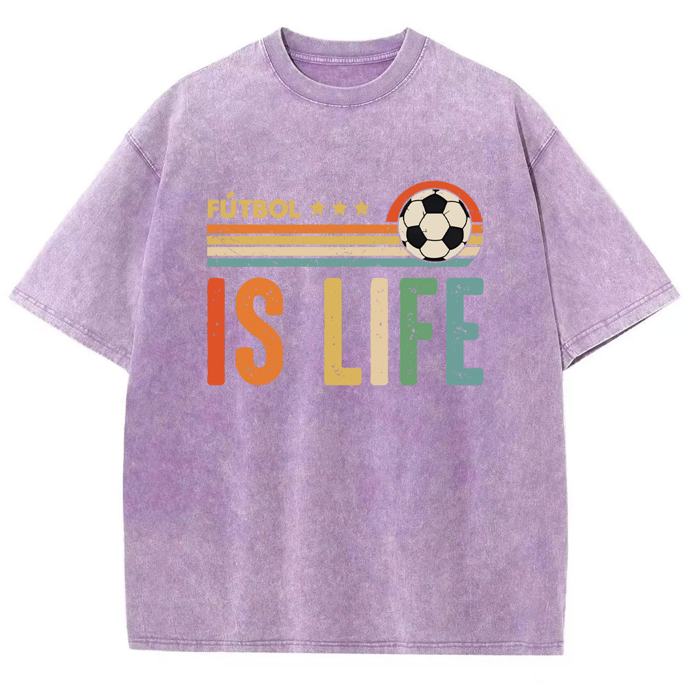 Futbol Is Life Washed T-shirt