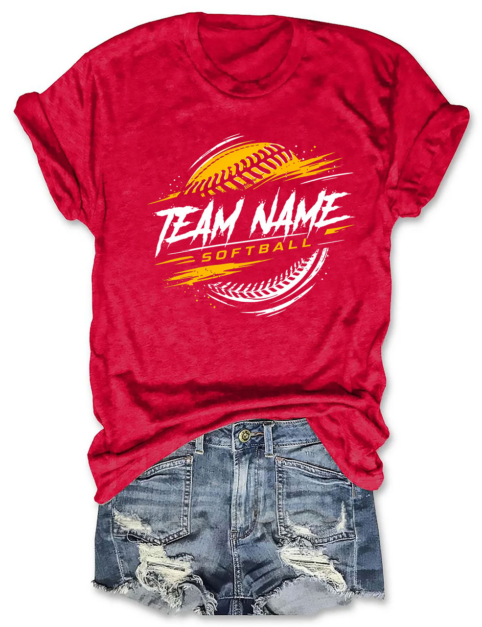 Custom Name Softball T-shirt