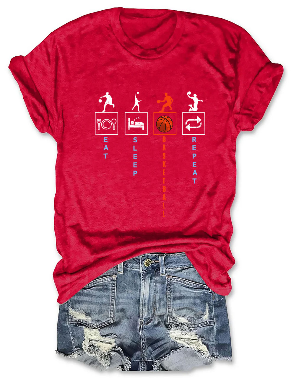 Eat Sleep Basketball Repeat T-Shirt