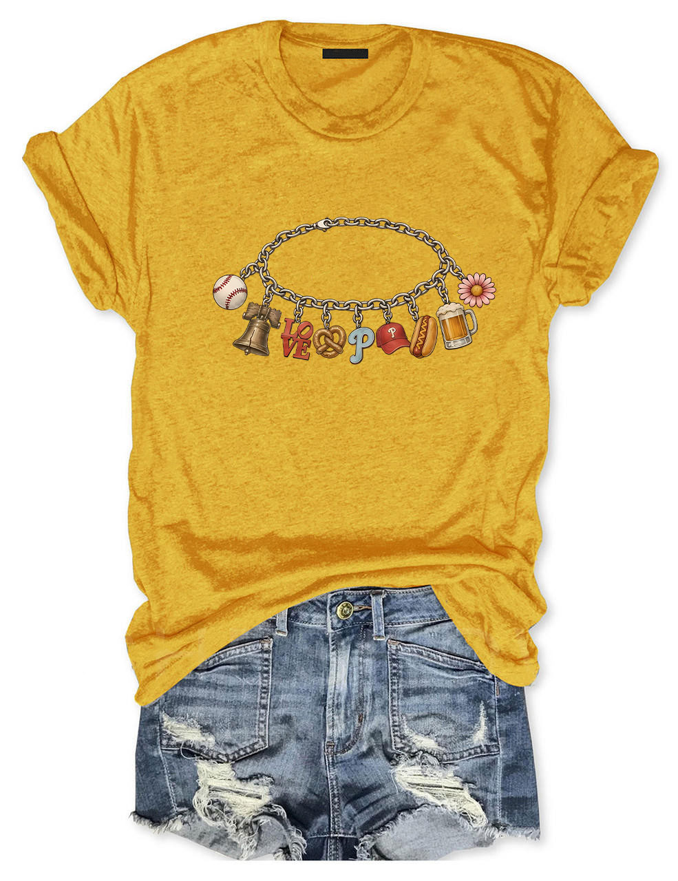 Phillies Charm Bracelet Baseball T-Shirt