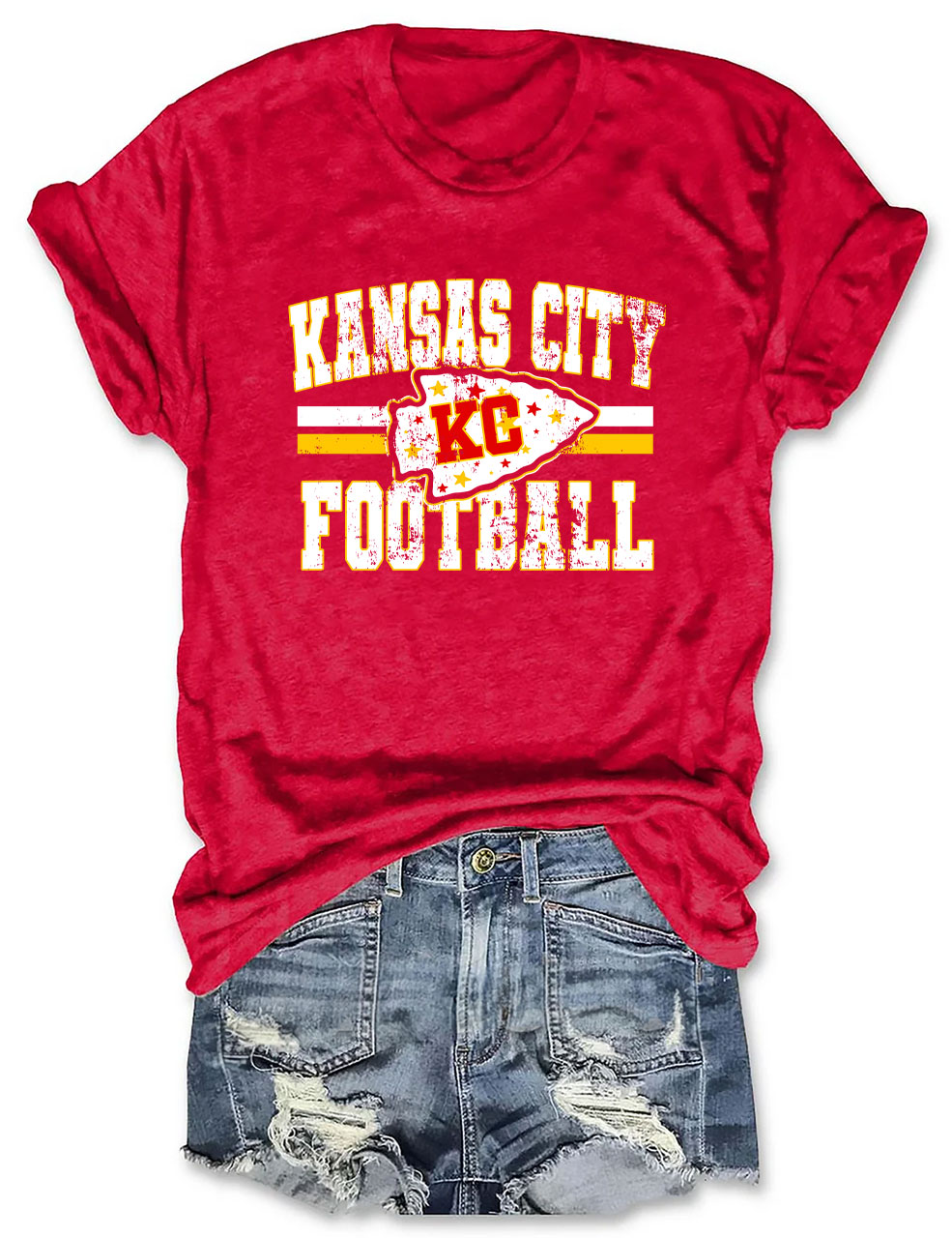KC Chiefs Arrowhead Football T-Shirt