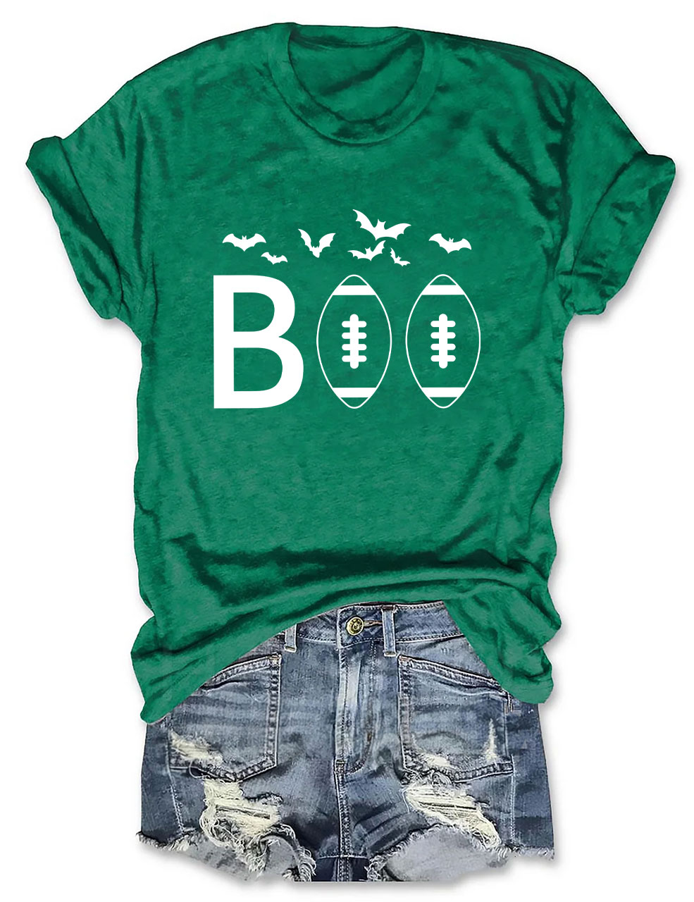 BOO Halloween Football T-Shirt