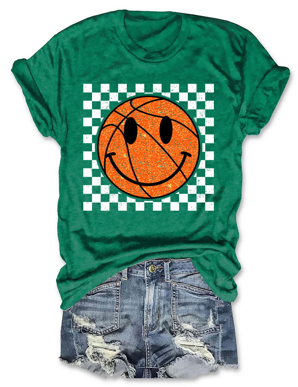 Smile Face Basketball Gameday T-shirt