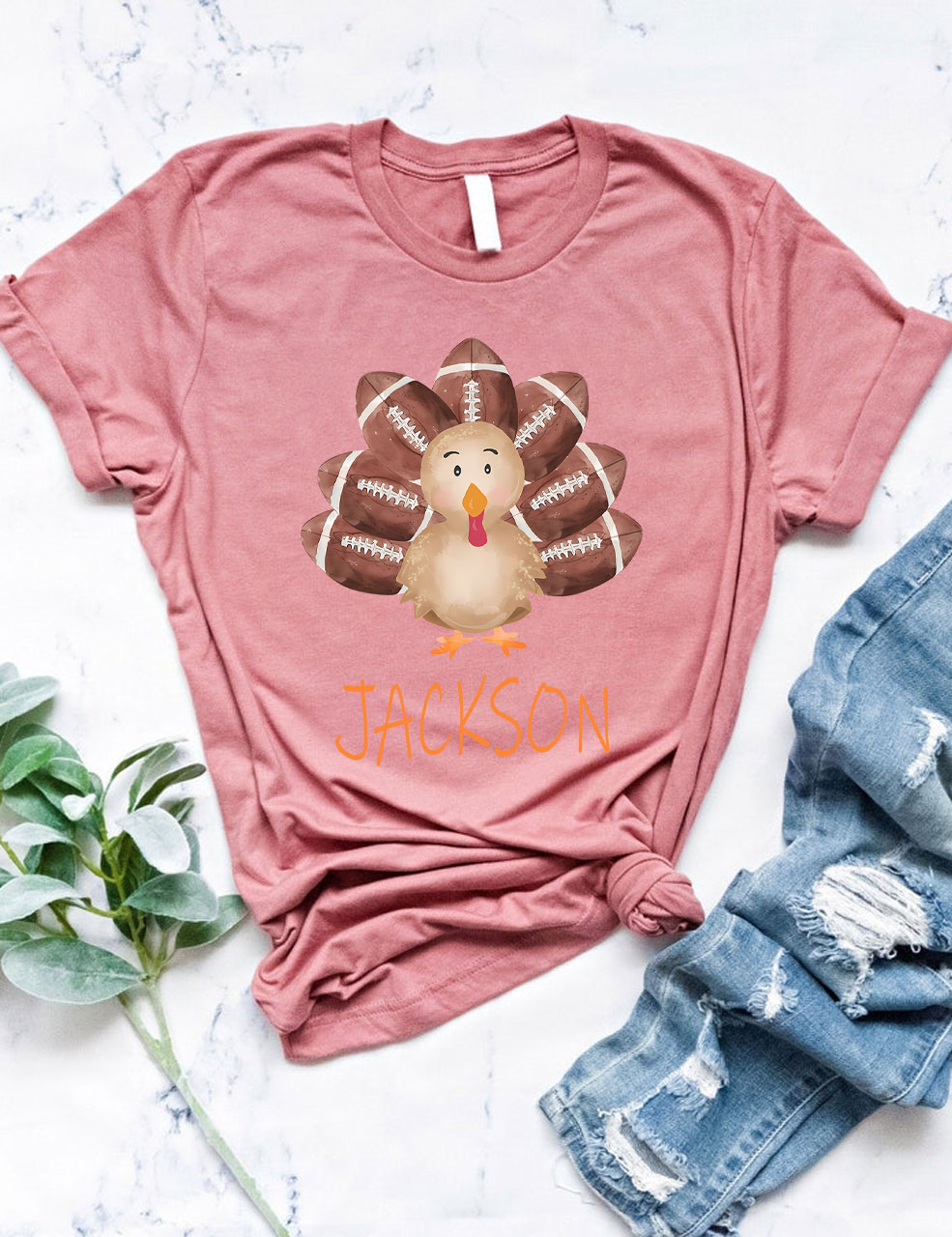 Football Custom Name Turkey T-shirt