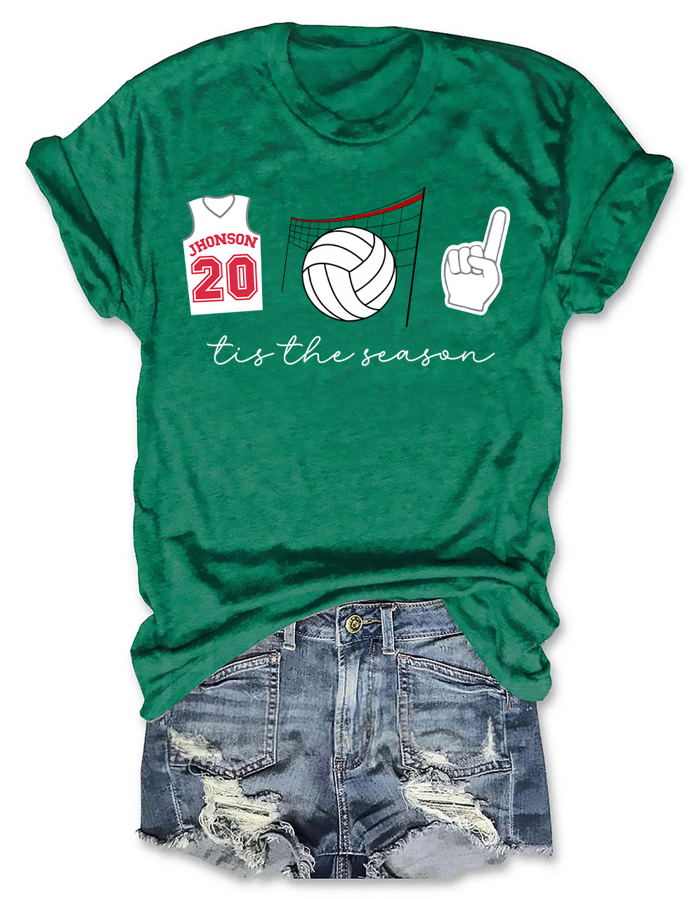 Tis The Season Custom Volleyball T-shirt