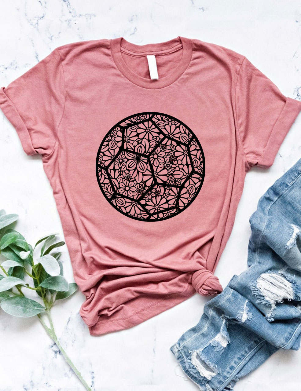 Floral Soccer T-shirt