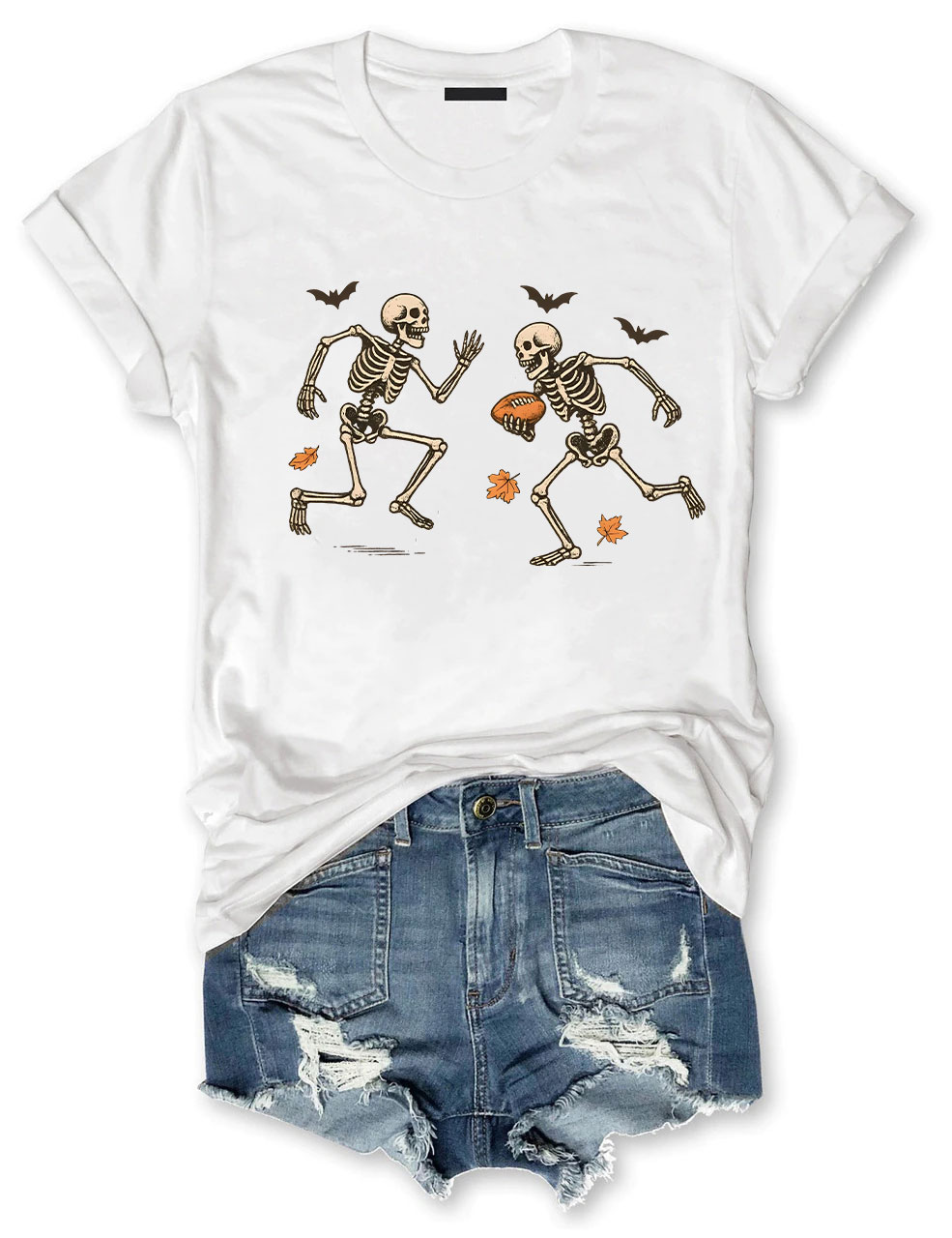Funny Skeleton Football Halloween T-shirt