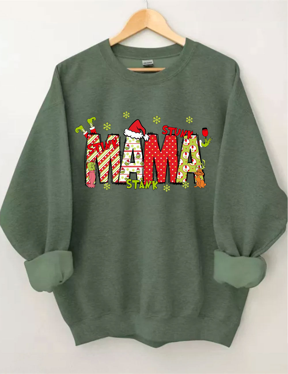 Custom Christmas Mama Kids Names Sweatshirt