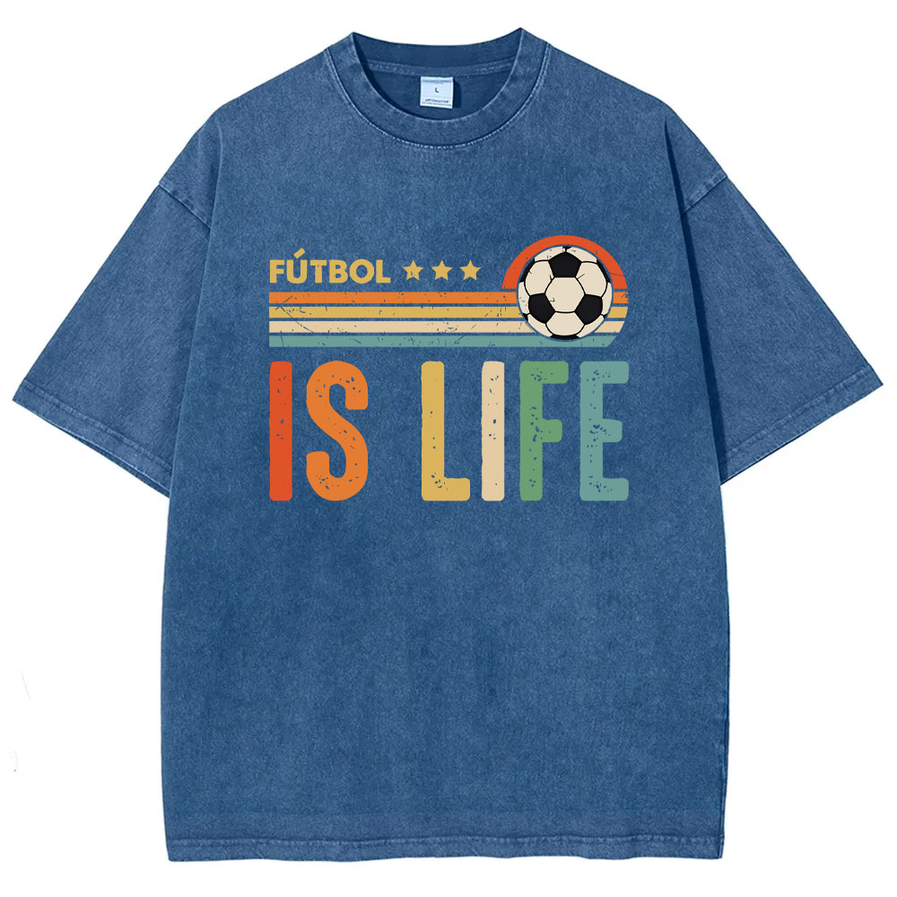 Futbol Is Life Washed T-shirt