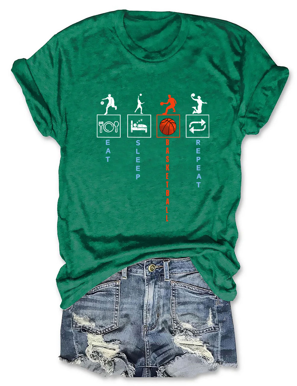 Eat Sleep Basketball Repeat T-Shirt