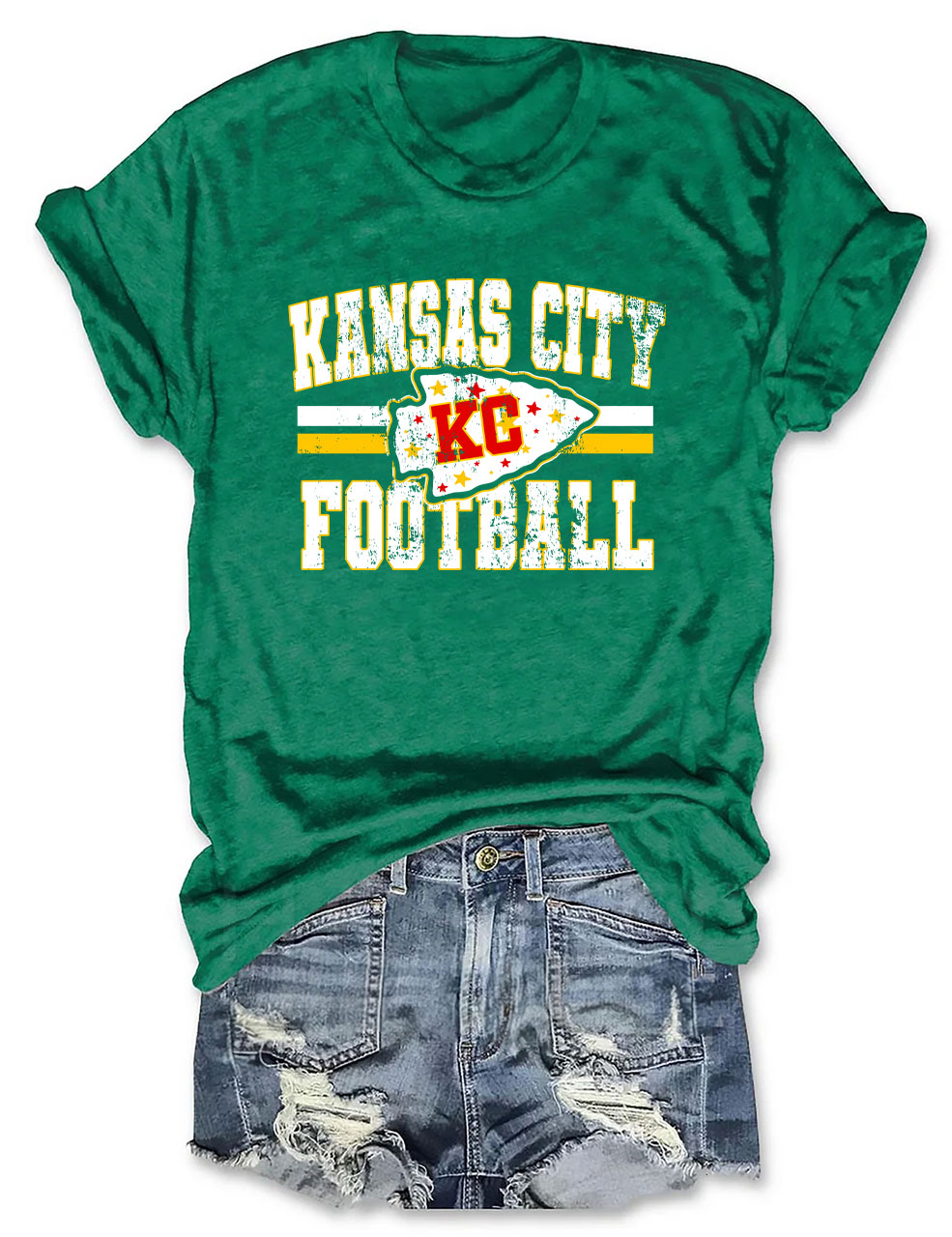 KC Chiefs Arrowhead Football T-Shirt