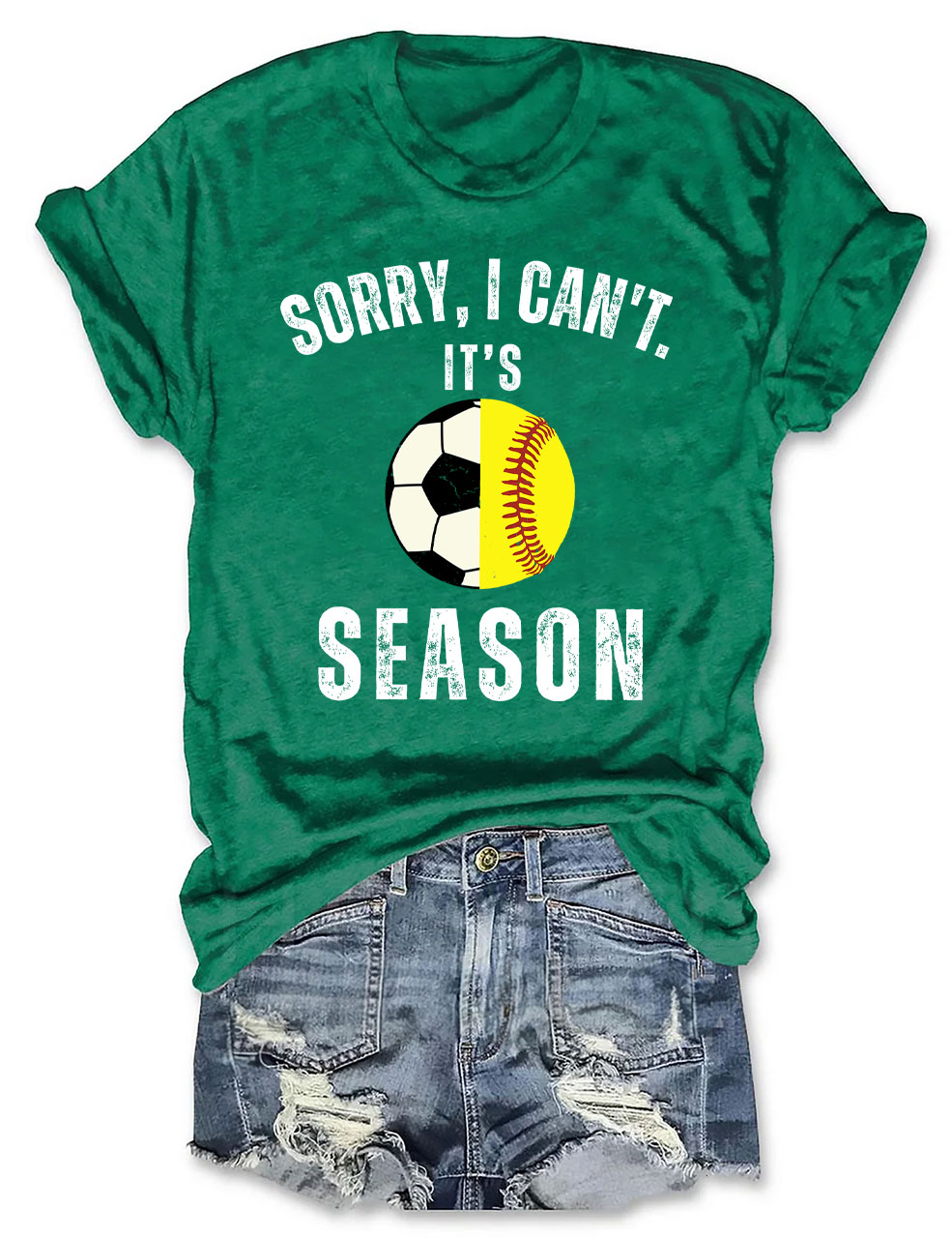 Sorry I can't It's Football and Softball Season T-shirt