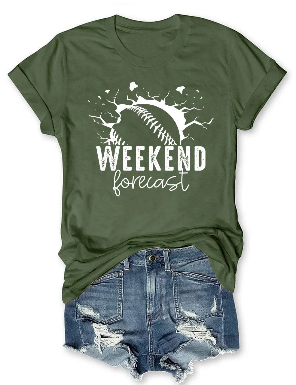 Weekend Forecast Softball T-shirt