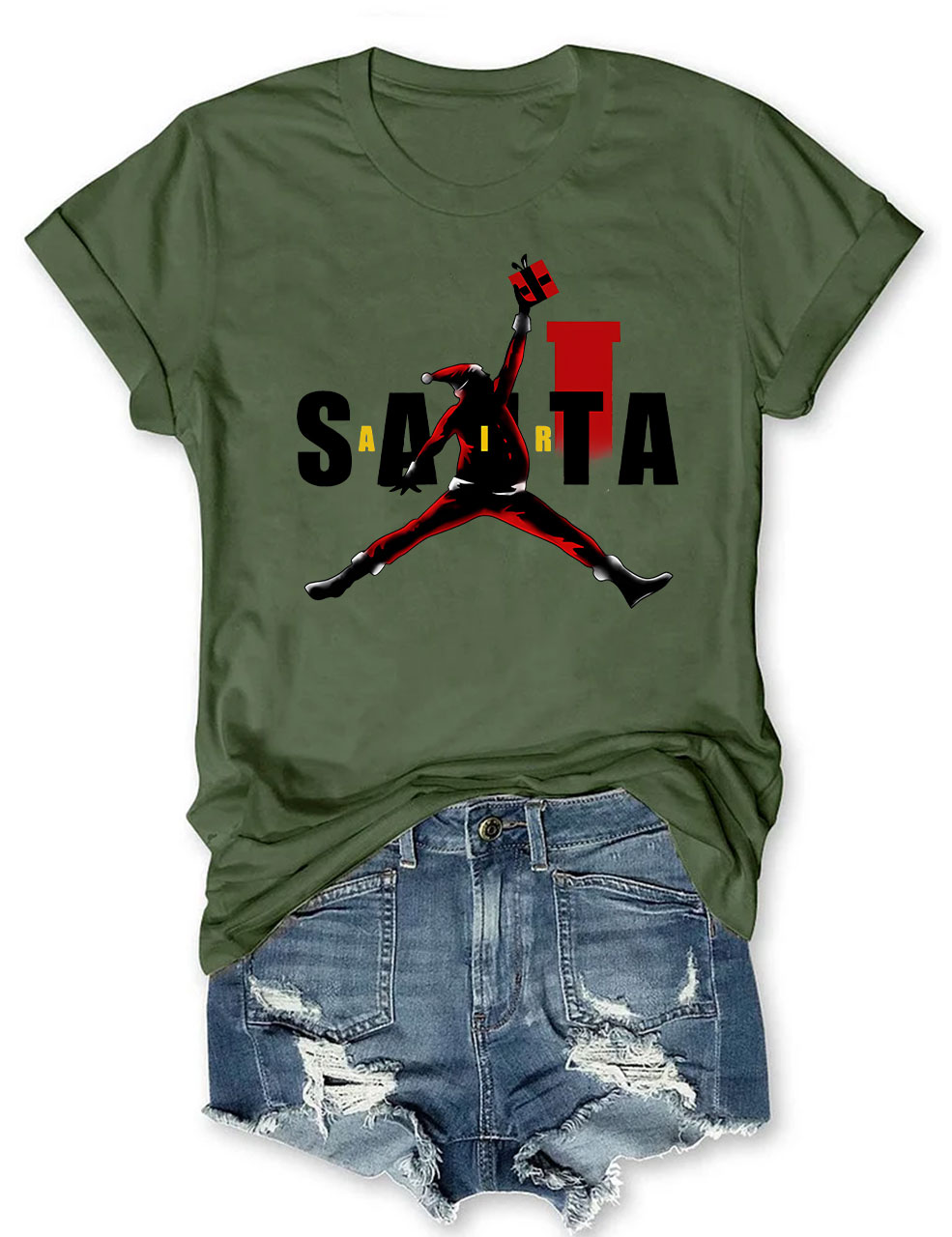 Air Santa Christmas Basketball T-shirt