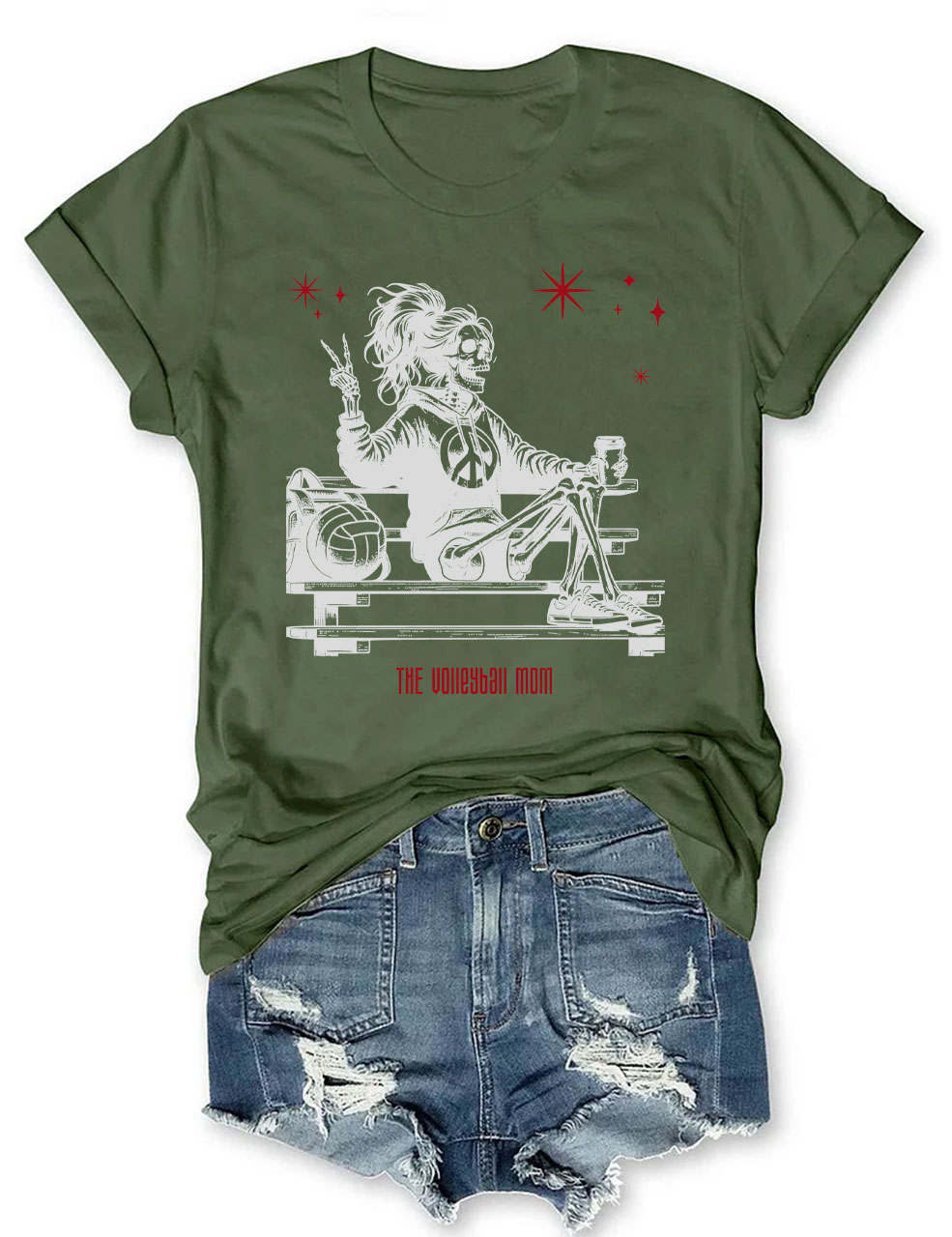 Halloween Volleyball Mama T-shirt