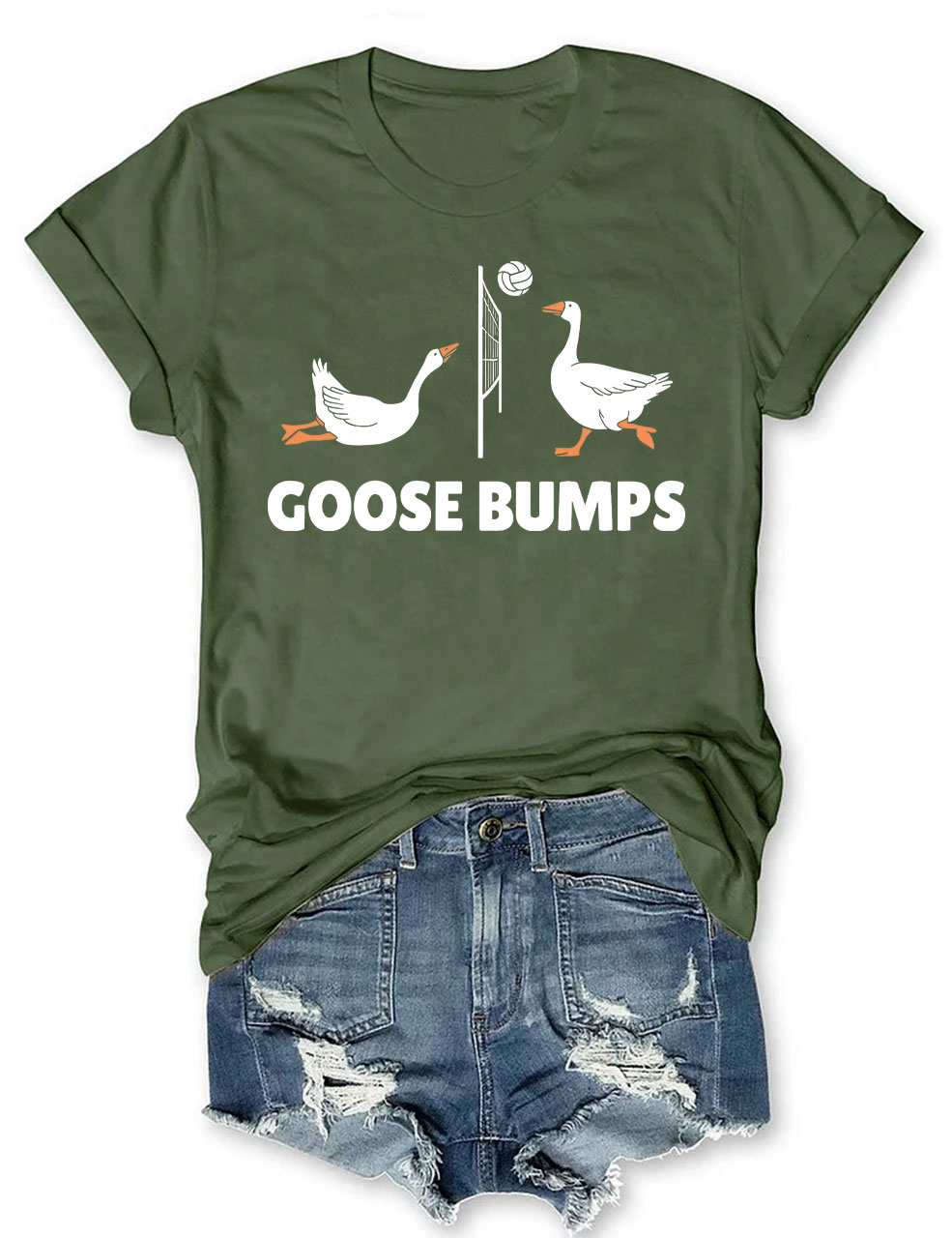 Goose Bumps Funny Volleyball T-shirt