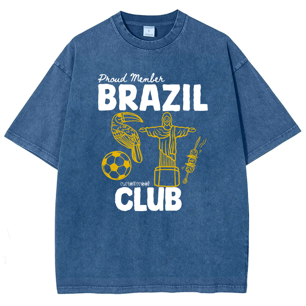 Proud Member Brazil Club Washed T-shirt