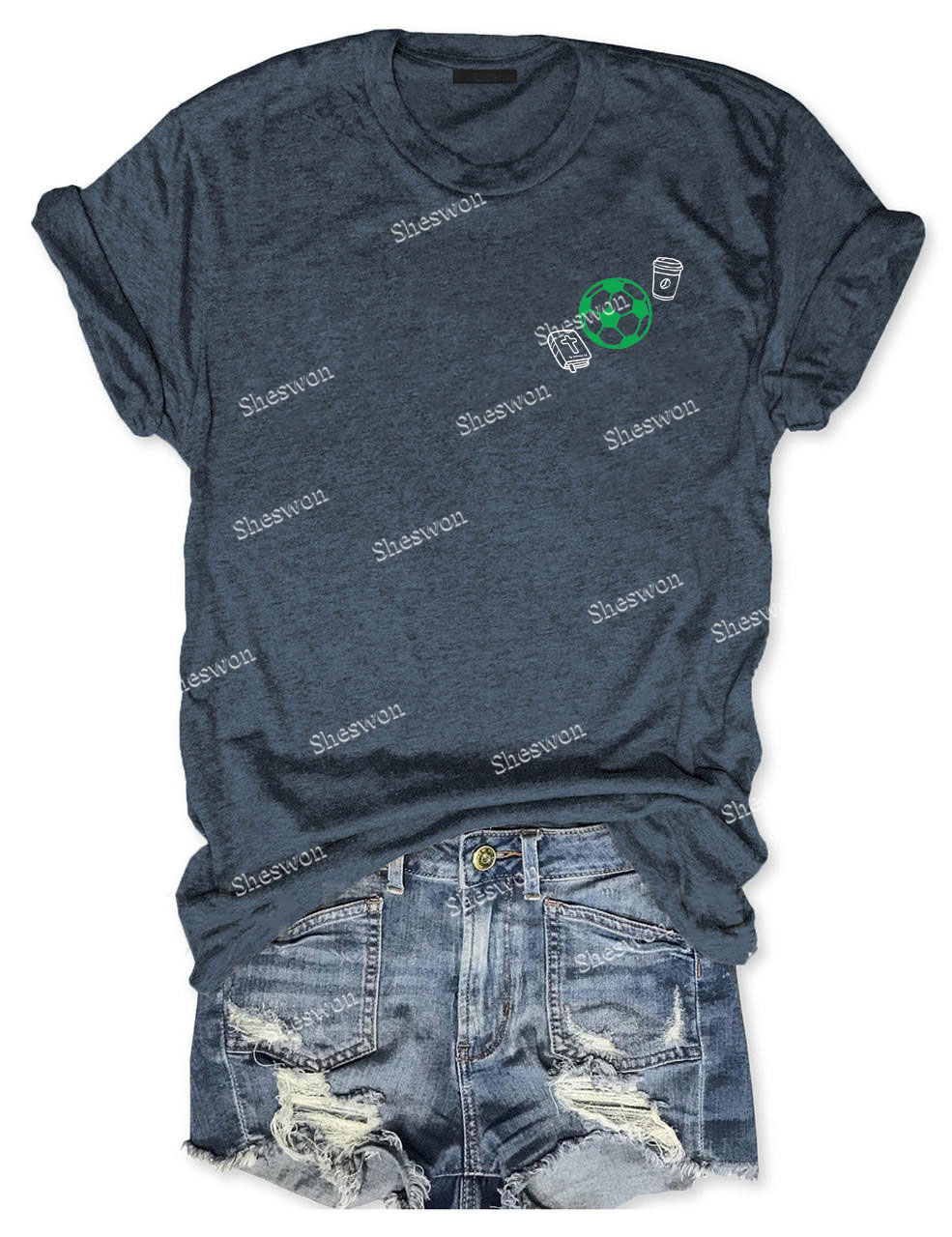 Cool Mom's Love Jesus & Soccer Funny T-Shirt