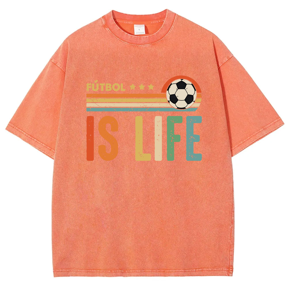 Futbol Is Life Washed T-shirt