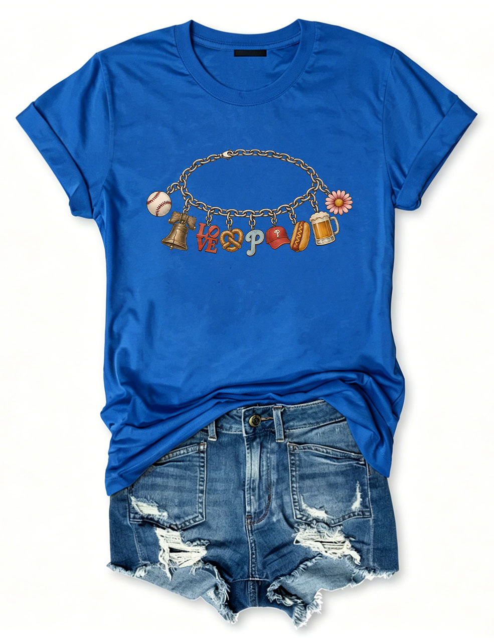 Phillies Charm Bracelet Baseball T-Shirt