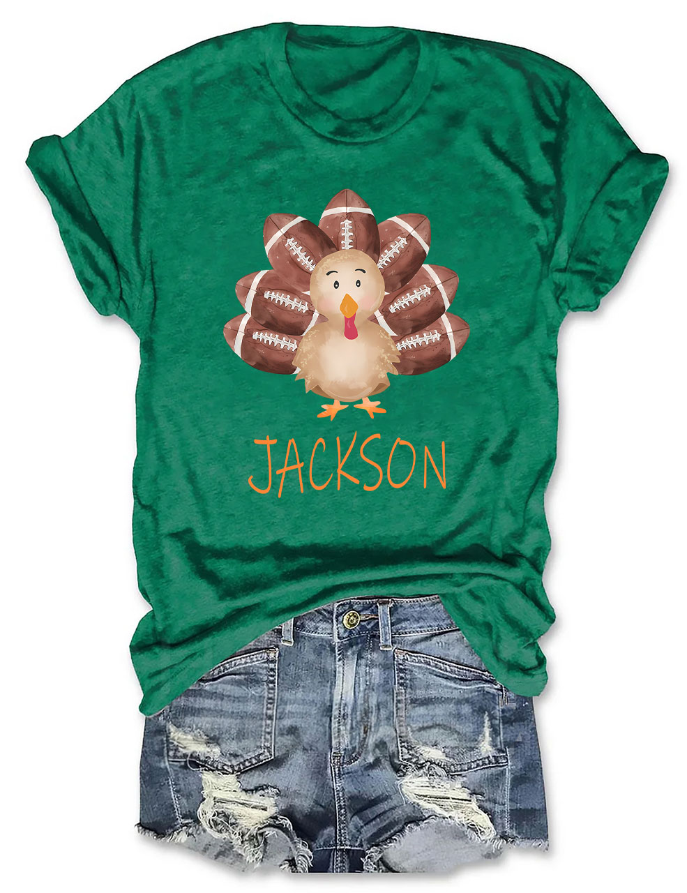 Football Custom Name Turkey T-shirt