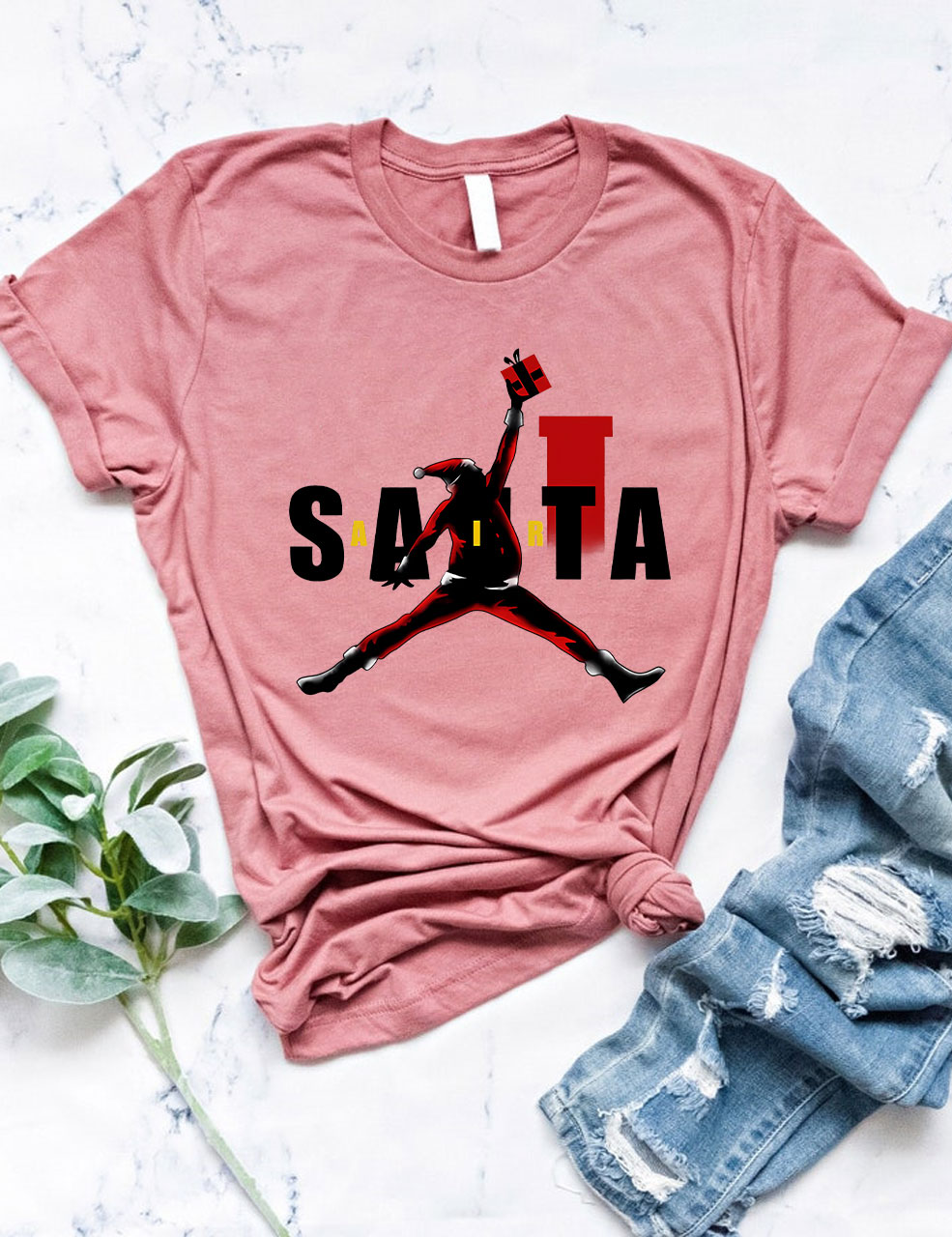 Air Santa Christmas Basketball T-shirt