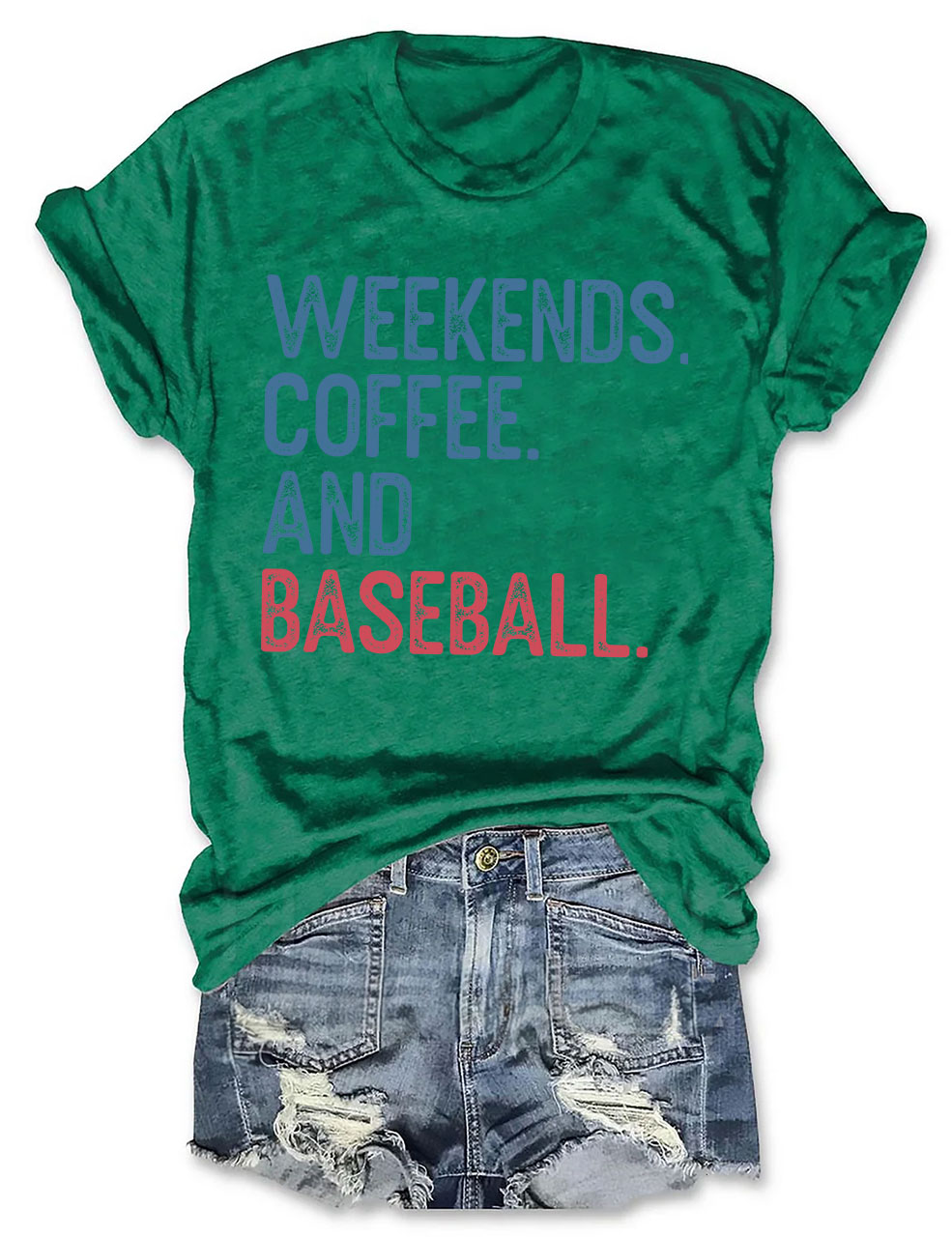 Custom Weekends Coffee Baseball T-Shirt