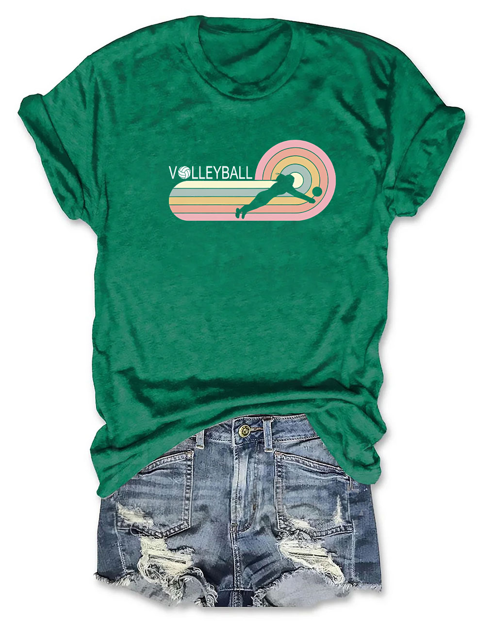 Retro Volleyball Player T-shirt