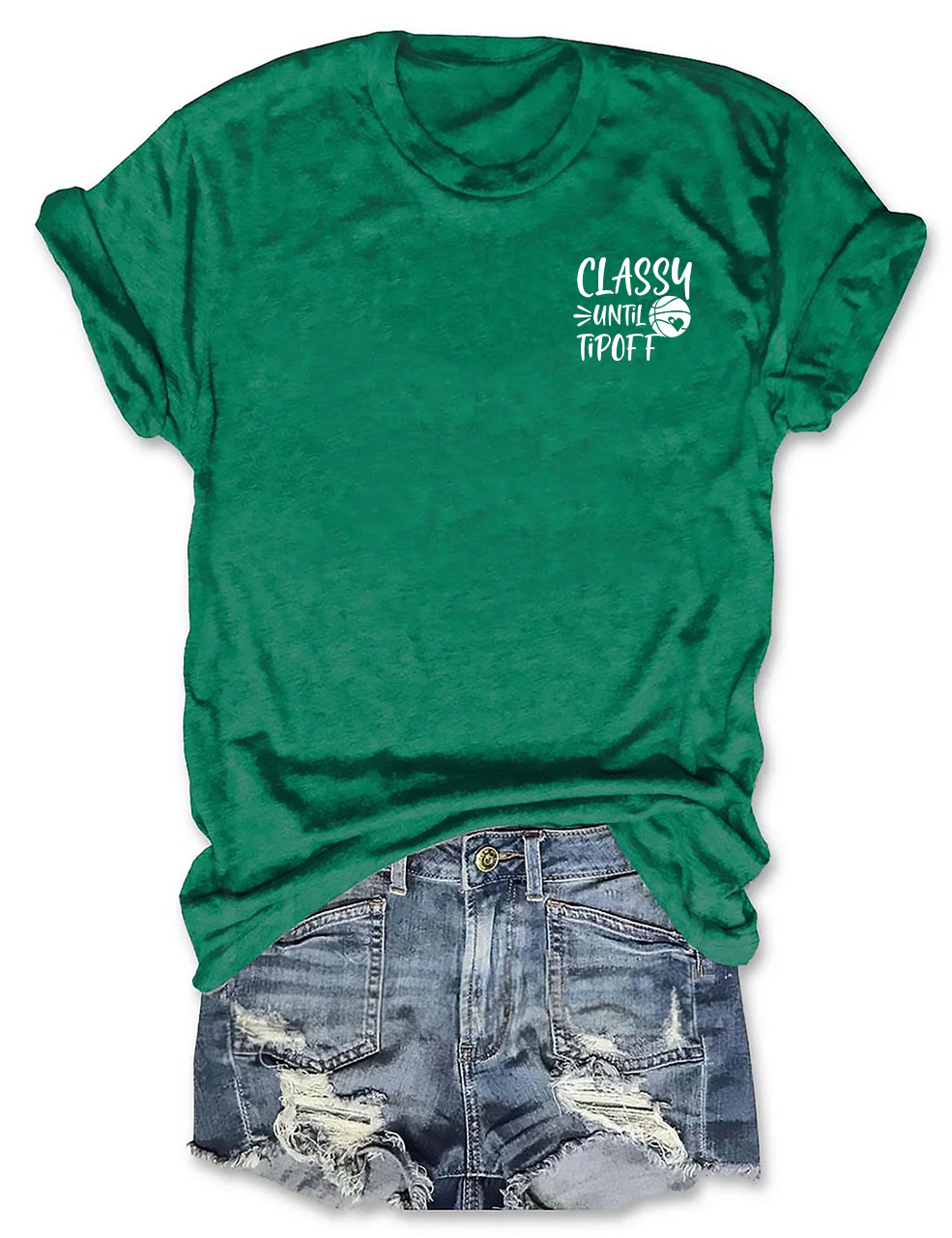 Classy Until Tipoff Pocket Basketball T-shirt