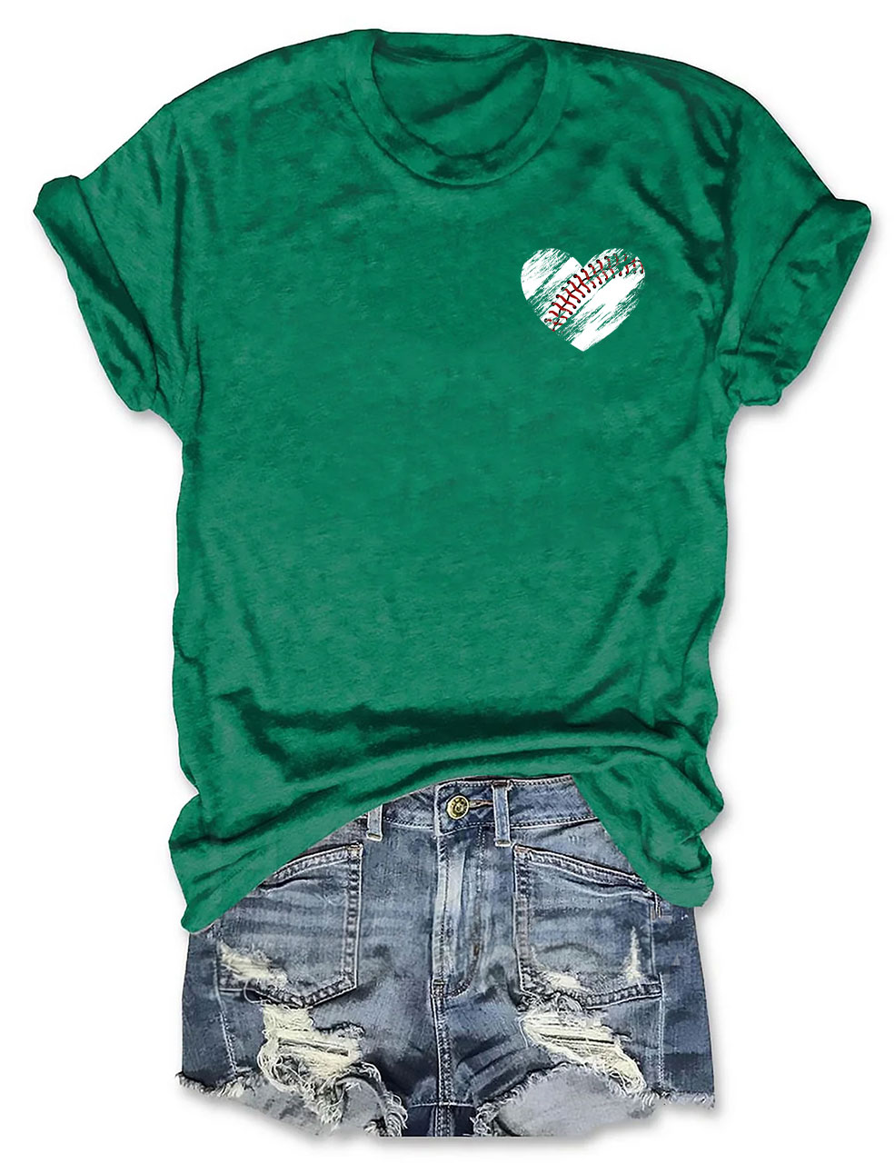 Retro Heart Baseball T-shirt