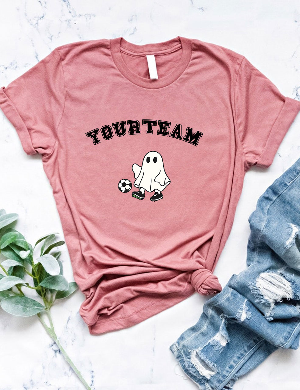 Custom Ghost Soccer Funny T-shirt