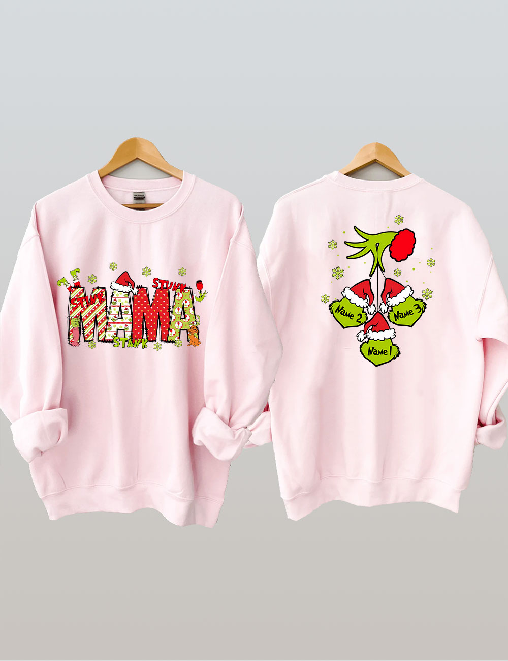 Custom Christmas Mama Kids Names Sweatshirt