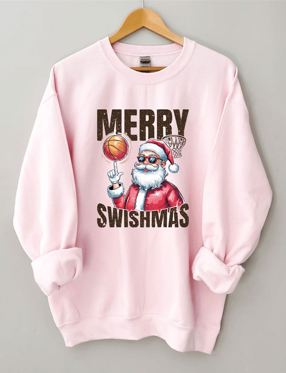 Merry Swishmas Basketball Sweatshirt