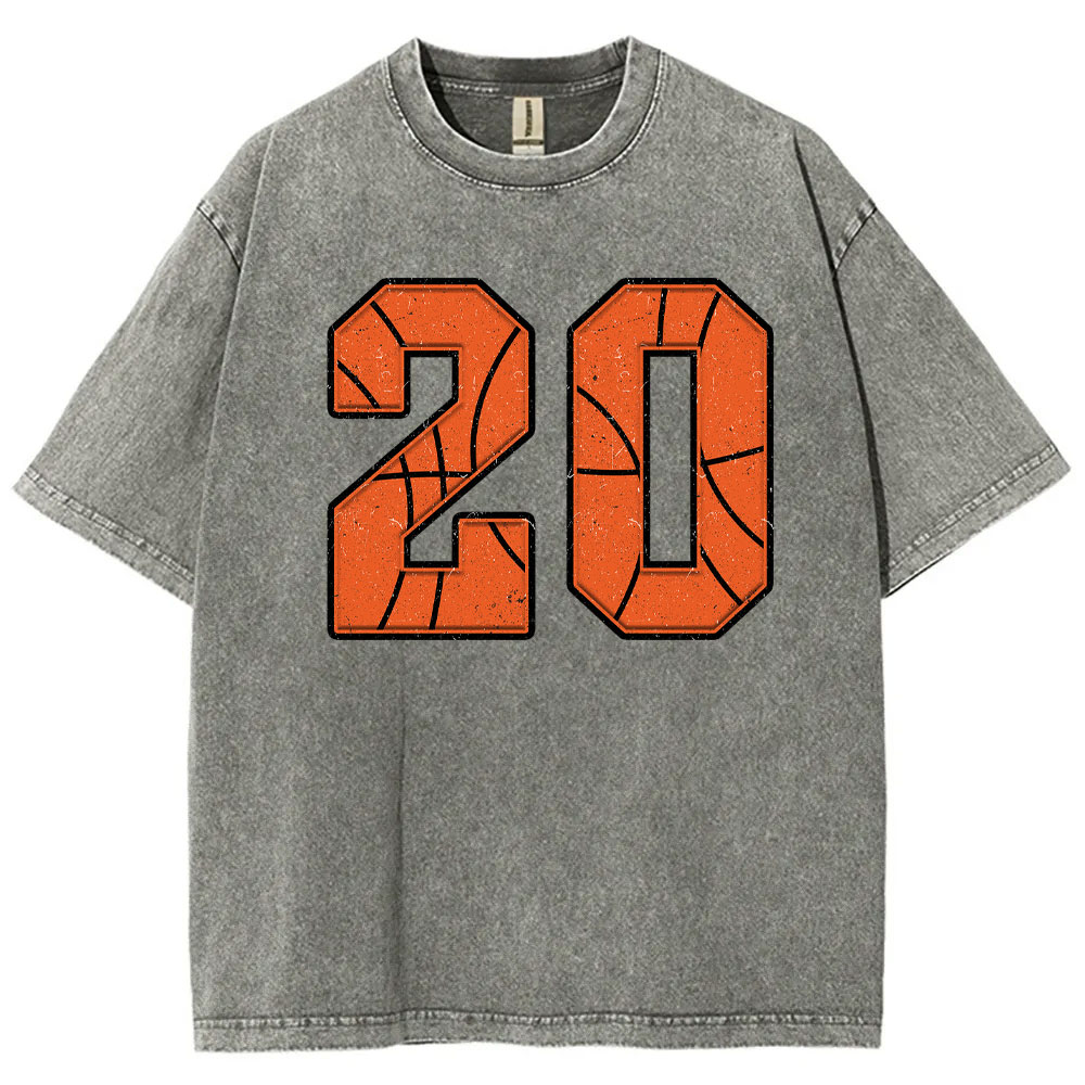 Custom Basketball Number T-shirt