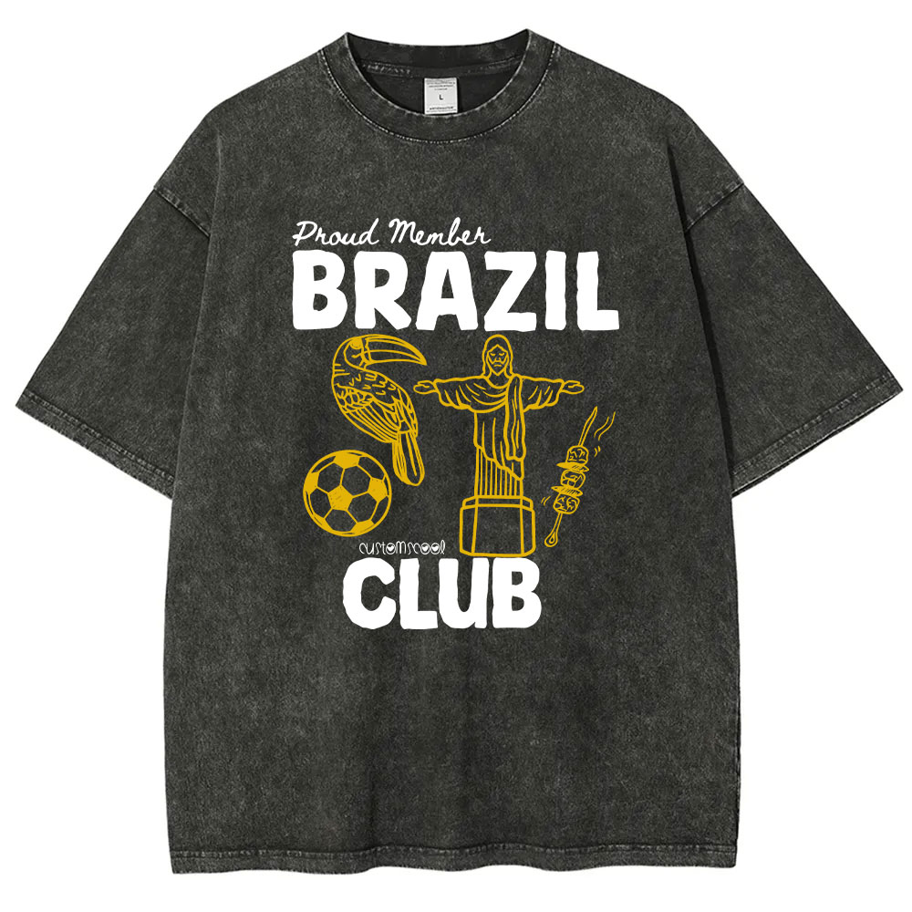 Proud Member Brazil Club Washed T-shirt