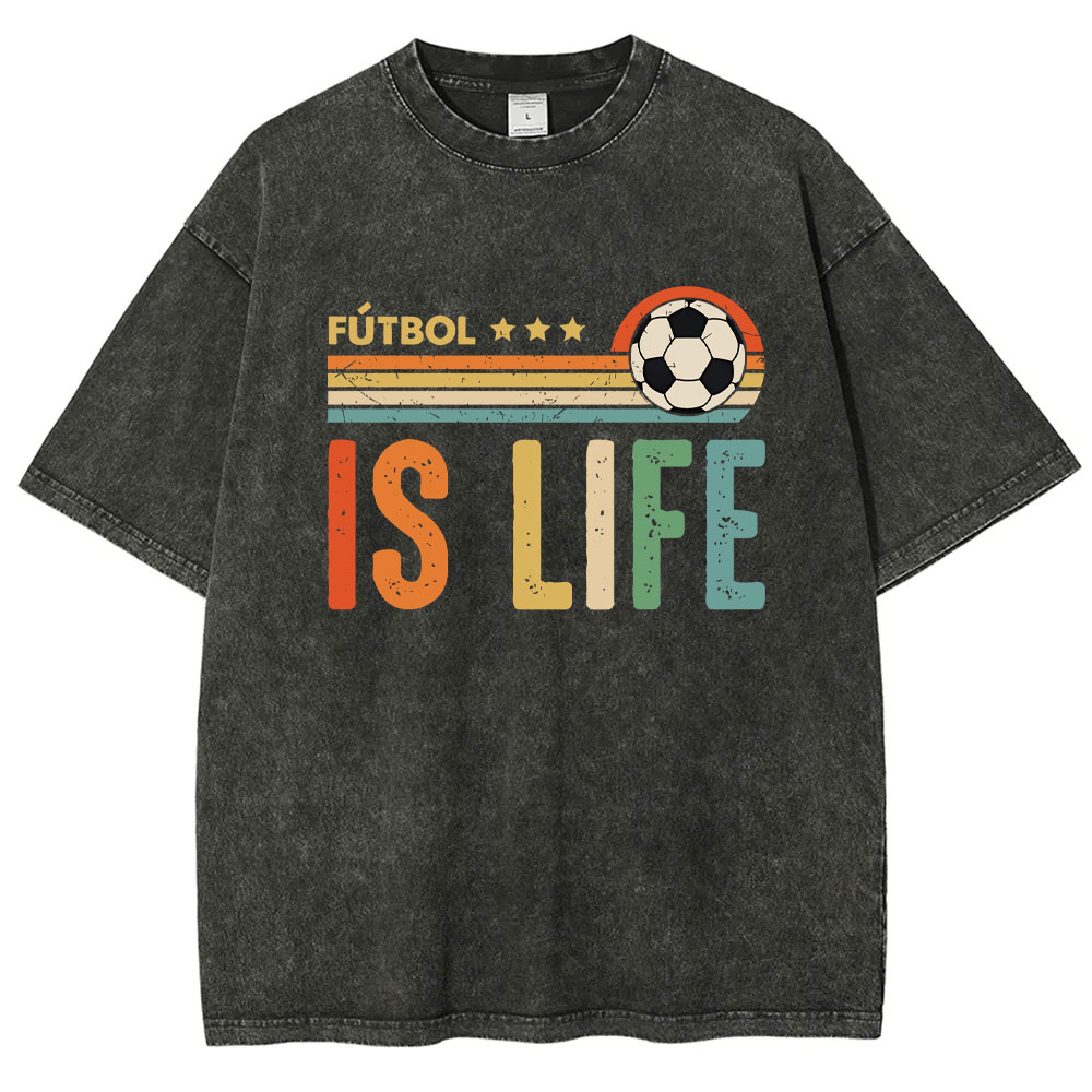 Futbol Is Life Washed T-shirt