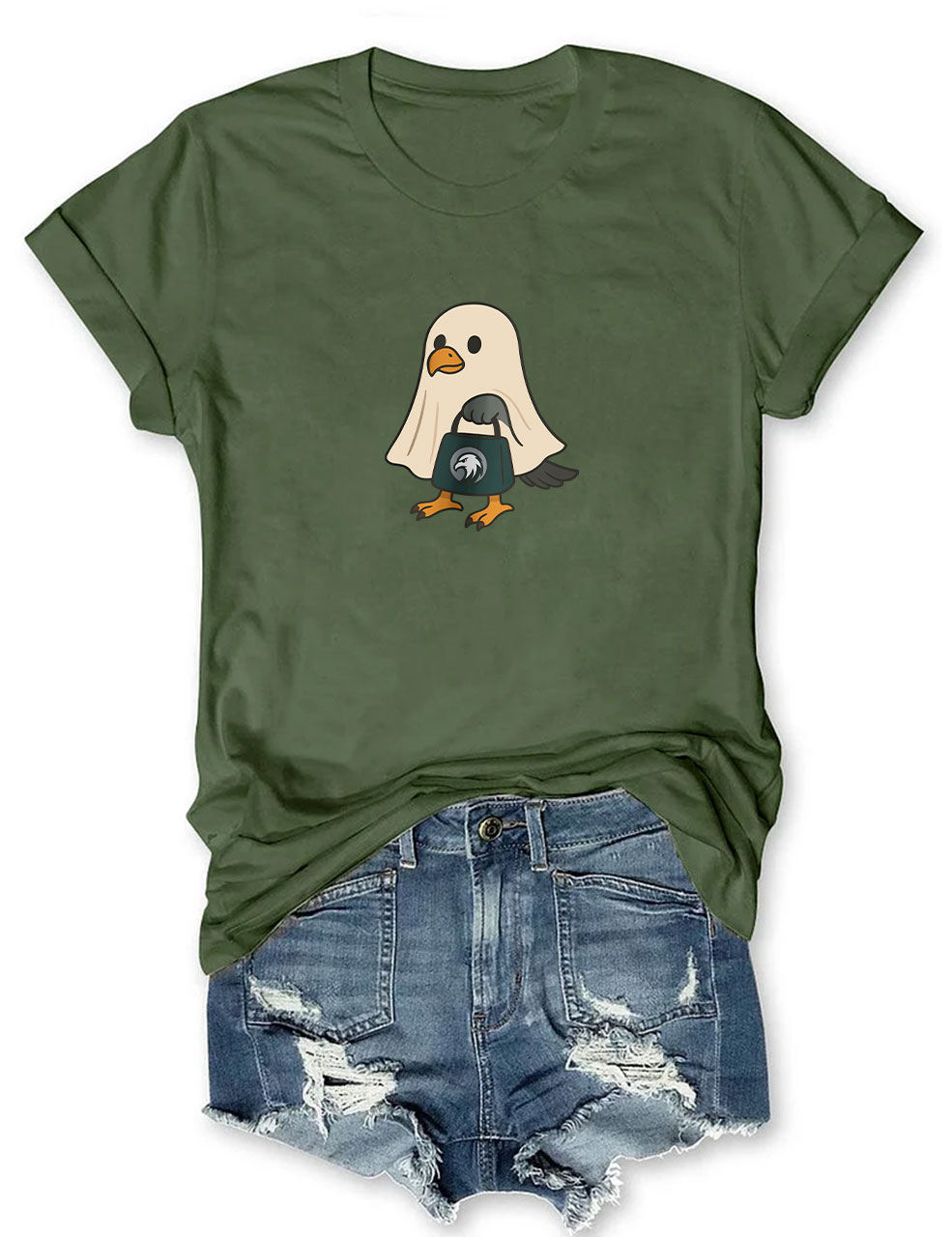 Halloween Ghost Philadelphia Football T-Shirt