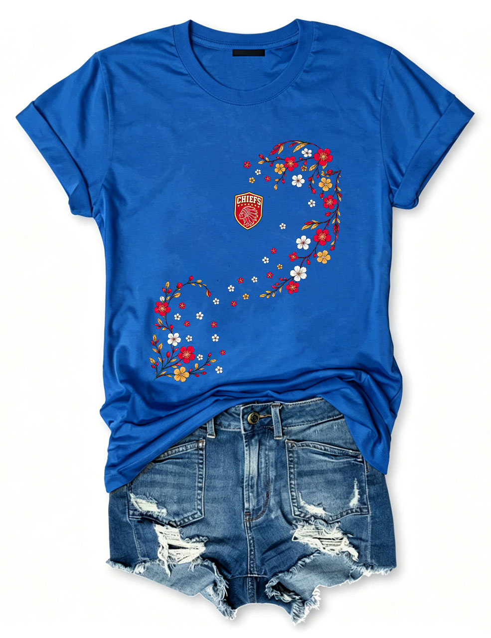 Chiefs Floral Football T-Shirt