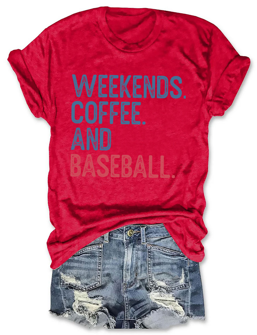 Custom Weekends Coffee Baseball T-Shirt
