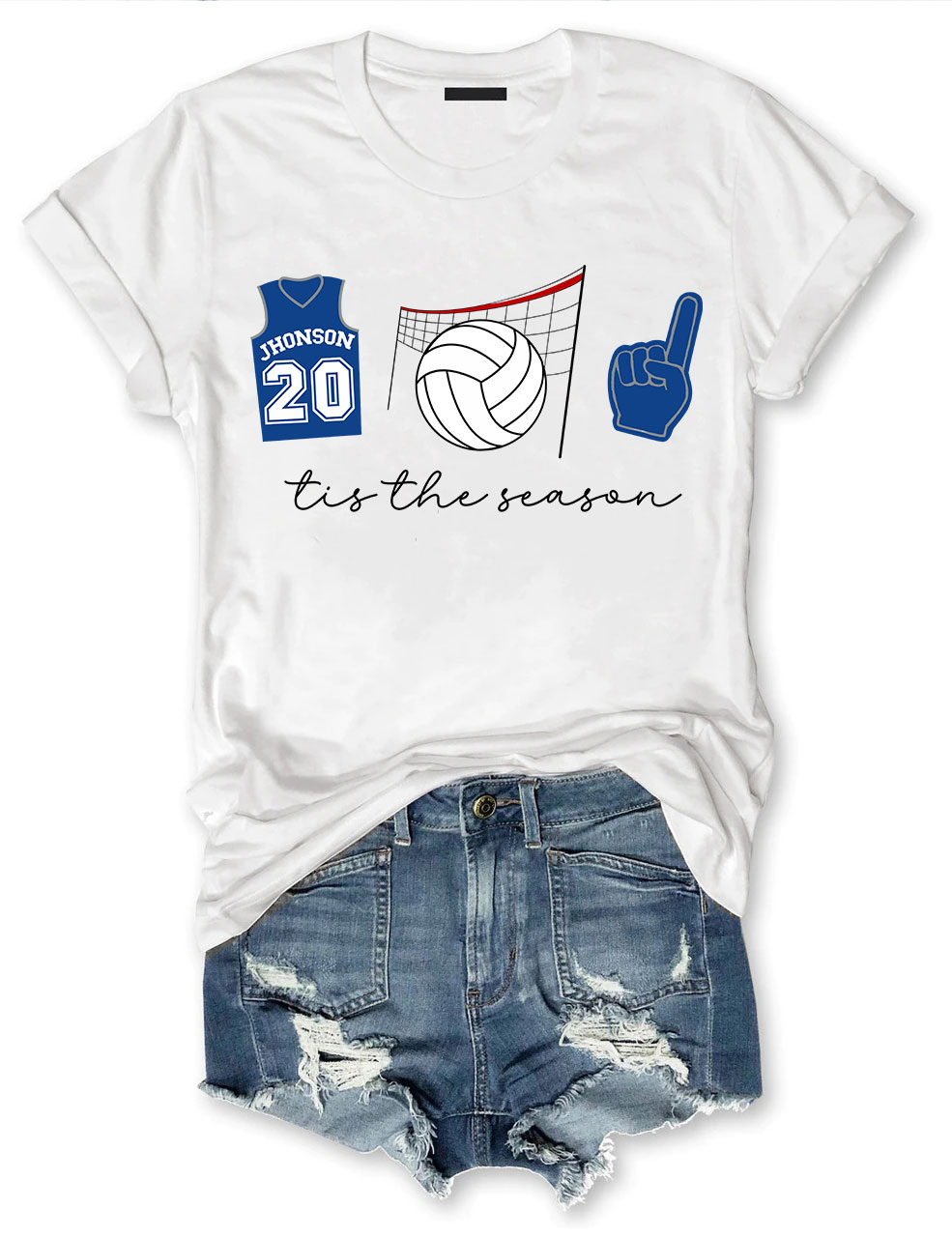Tis The Season Custom Volleyball T-shirt