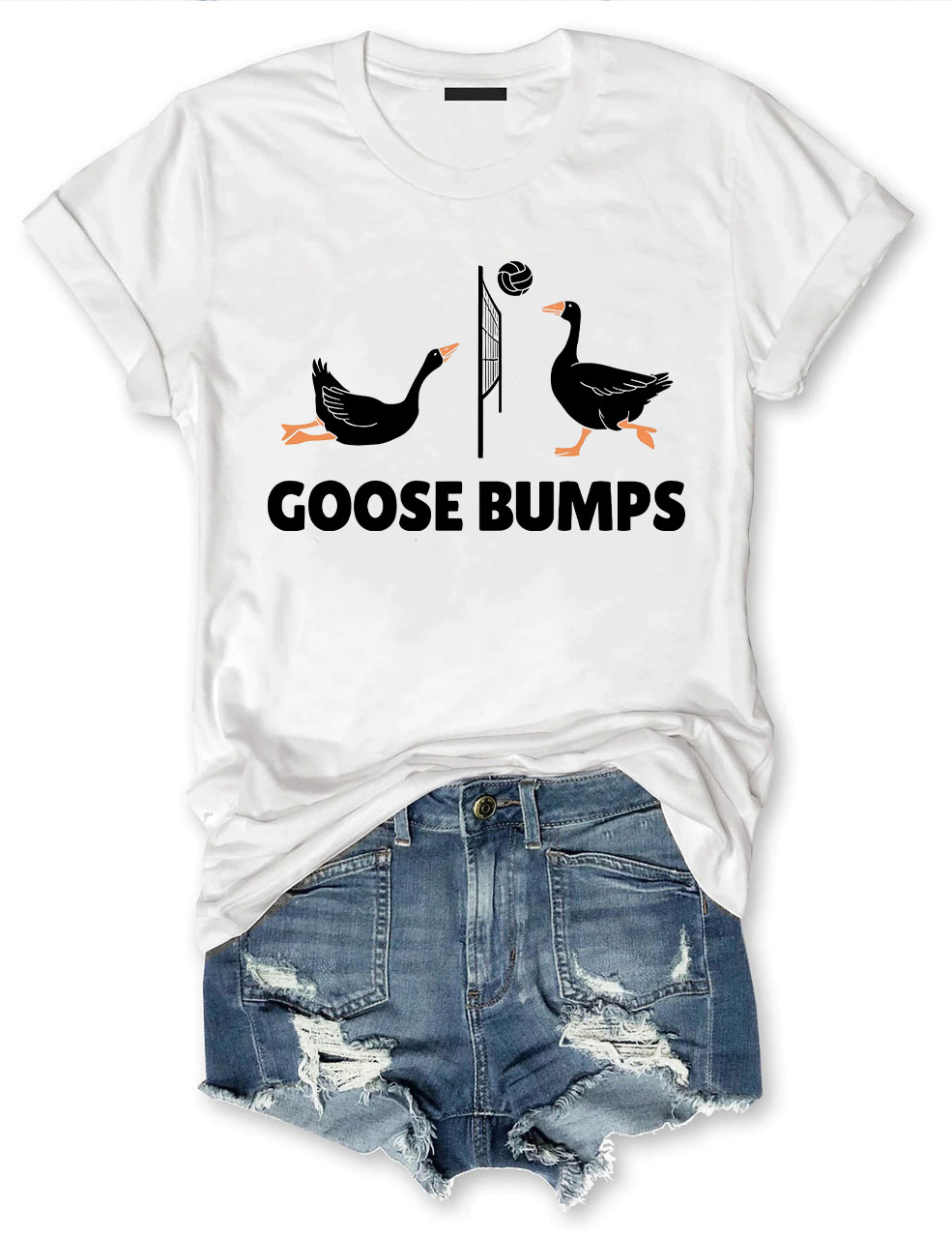 Goose Bumps Funny Volleyball T-shirt