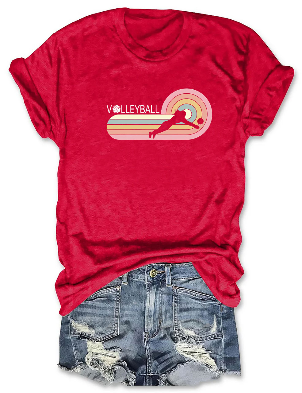 Retro Volleyball Player T-shirt