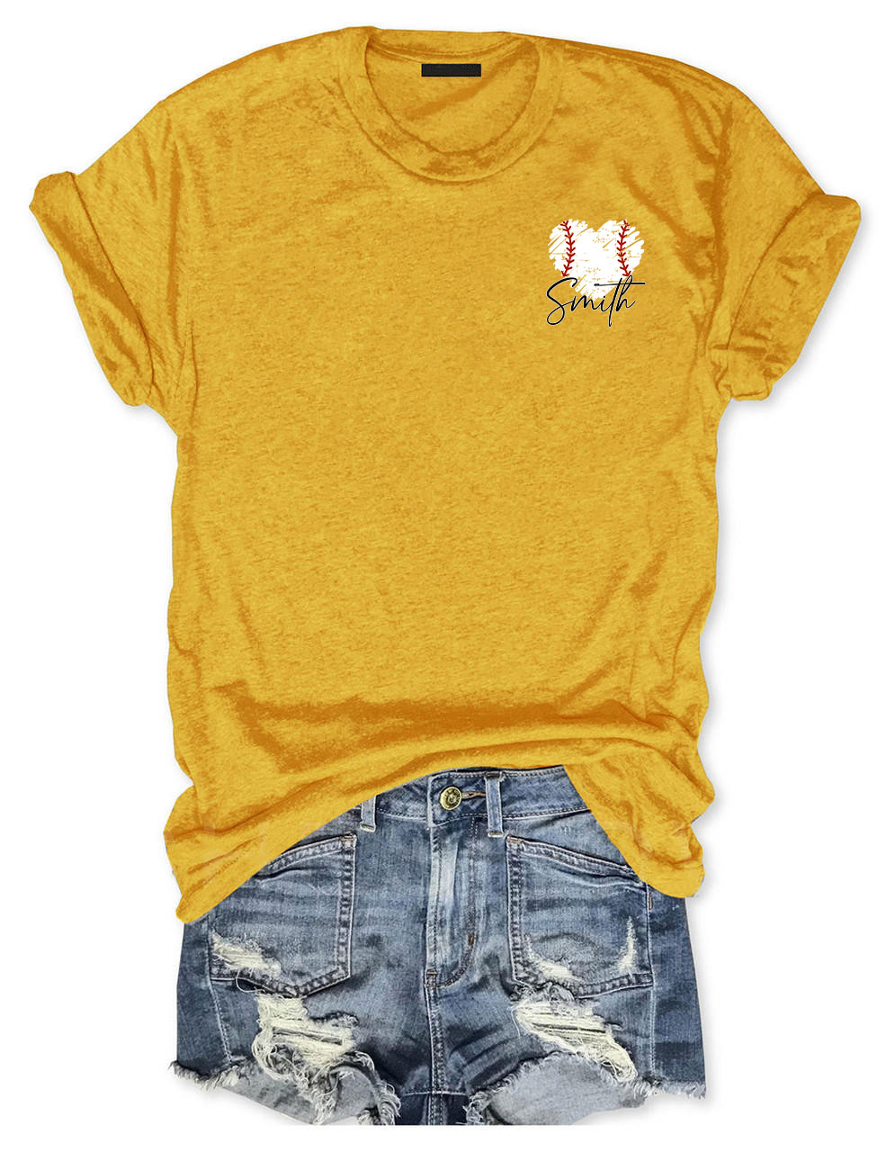 Custom Baseball Heart Funny T-shirt